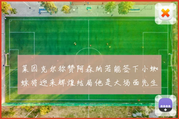 莱因克尔称赞阿森纳若能签下小蜘蛛将迎来辉煌结局他是大场面先生的最佳人选